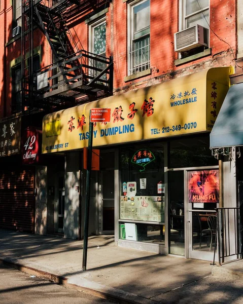 Dumplingsrestaurang Chinatown Manhattan New York — Stockfoto