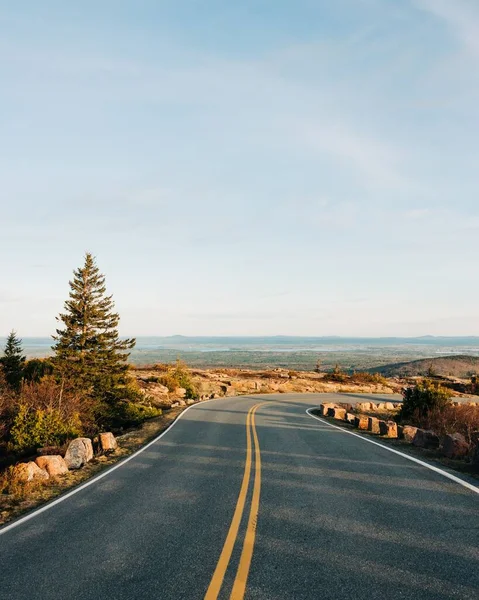 Der Weg Zum Cadillac Mountain Acadia National Park Maine — Stockfoto