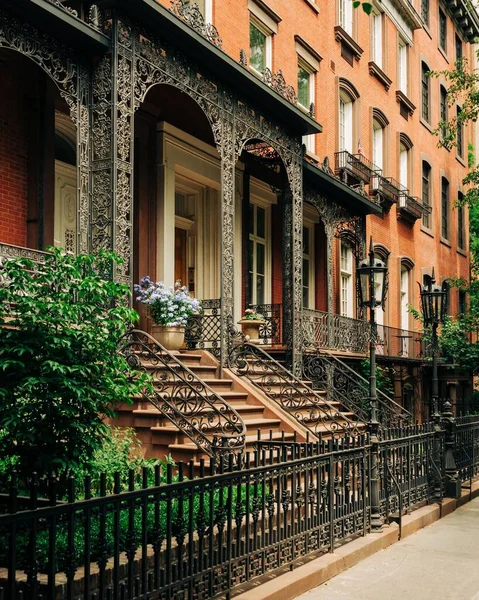 Brownstones Wijk Gramercy Park Manhattan New York City — Stockfoto