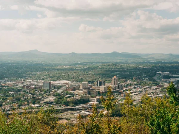 Blick Auf Das Roanoke Valley Vom Mill Mountain Park Roanoke — Stockfoto