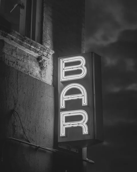Bar Leuchtreklame Williamsburg Brooklyn — Stockfoto