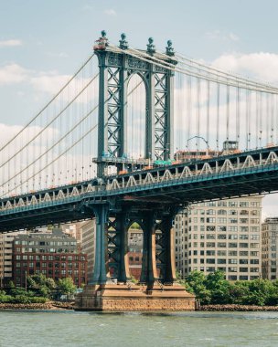 New York 'taki Manhattan Köprüsü ve Doğu Nehri