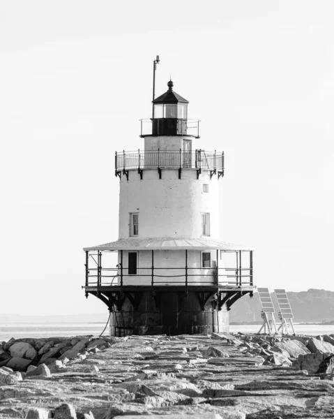 Latarnia Morska Spring Point Ledge Portland Maine — Zdjęcie stockowe