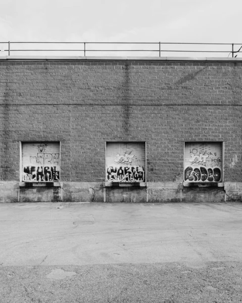 Docas Carga Uma Área Industrial East Williamsburg Brooklyn Nova York — Fotografia de Stock