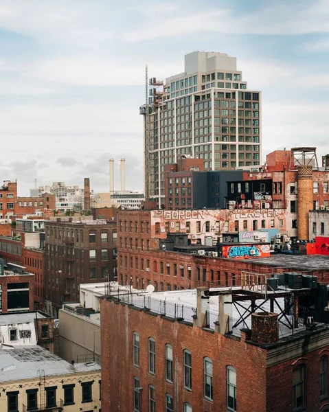 Manhattan Köprüsü, New York 'tan DUMBO görüntüsü