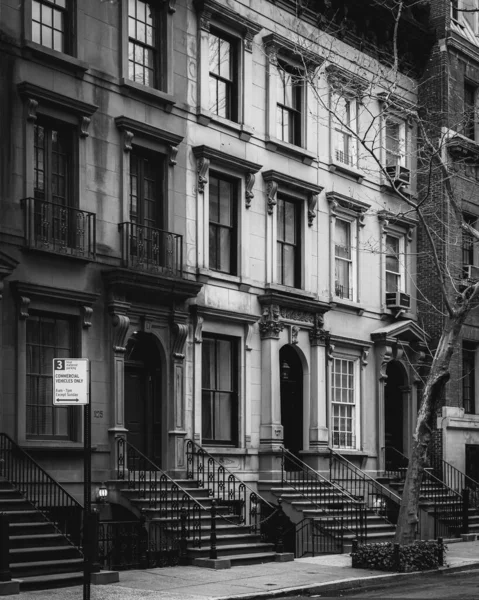 Brownstones Upper East Side Manhattan New York — Stockfoto