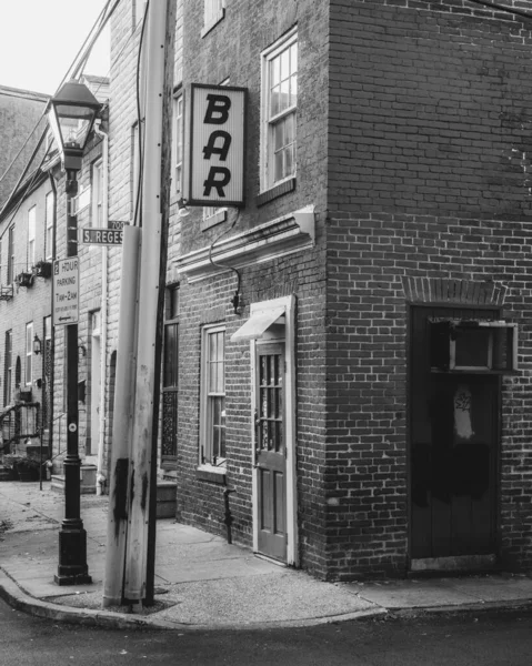 Letrero Bar Fells Point Baltimore Maryland — Foto de Stock
