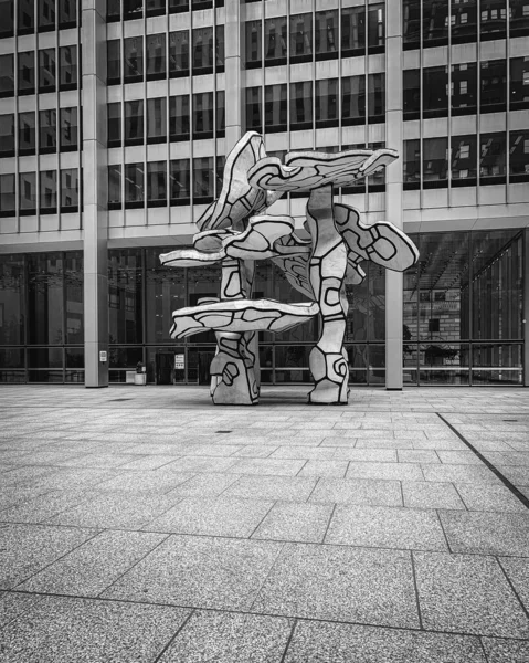 Group Four Trees Sculpture Financial District Manhattan New York City — Stock Photo, Image