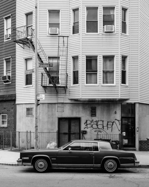 Carros Antigos Greenpoint Brooklyn Nova Iorque — Fotografia de Stock