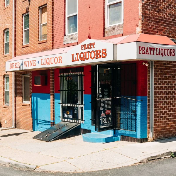 Pratt Liquors Upper Fells Point Baltimore Maryland — Stock Photo, Image