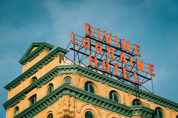 Señal Del Hotel Divine Lorraine Filadelfia Pensilvania — Foto de Stock