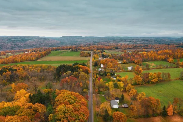 Paisagem Rural Outono Perto Ithaca Nova York — Fotografia de Stock