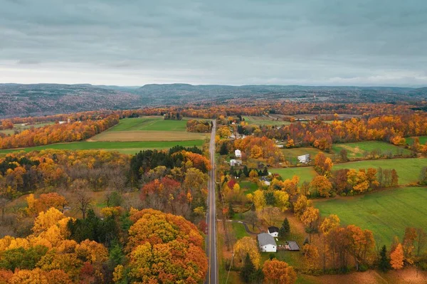 Landelijk Herfstlandschap Nabij Ithaca New York — Stockfoto