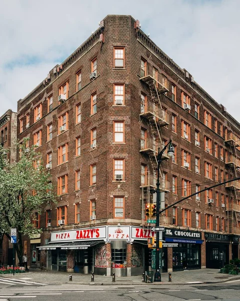 West Village New York Taki Tuğla Bina Zazzi Tabelası — Stok fotoğraf