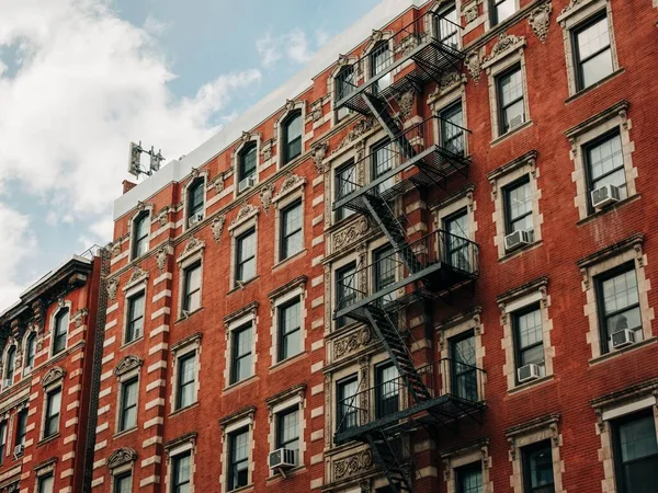 Building Fire Escapes East Village New York City — Stock Photo, Image