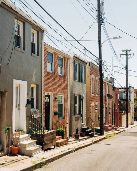 Brick Row Houses Baltimore Maryland — Stock Photo, Image