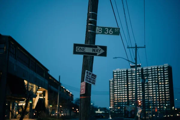 Cartel Callejero Beach 36Th Street Rockaways Queens Nueva York — Foto de Stock