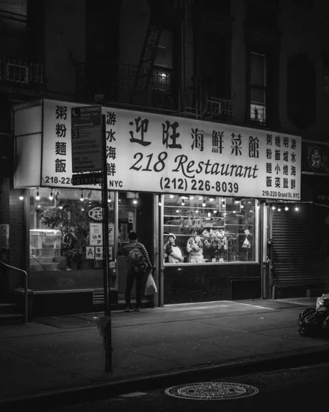 218 Restaurant Chinatown Manhattan New York City — Stock fotografie