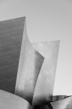 Los Angeles, Kaliforniya 'daki Walt Disney konser salonunun modern mimari detayları