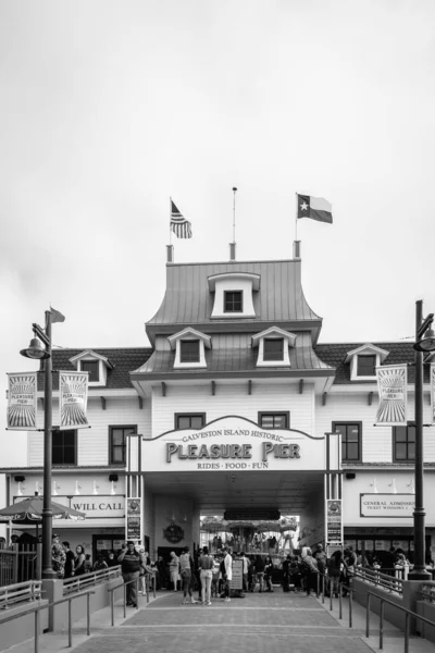 Historické Molo Potěšení Galvestonském Ostrově Galvestonu Texasu — Stock fotografie