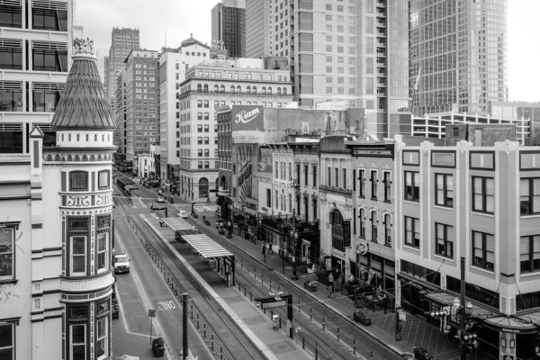 Uitzicht Main Street Het Centrum Van Houston Texas — Stockfoto