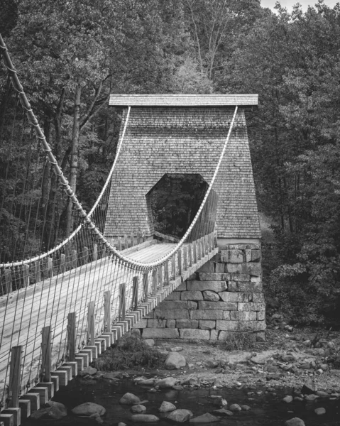 Couleur Automne Pont Métallique New Portland Maine — Photo