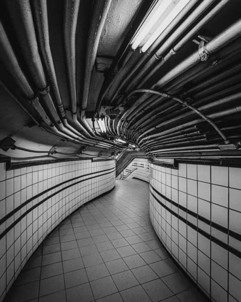 Túnel Estación Metro 9Th Street Path Manhattan Nueva York — Foto de Stock