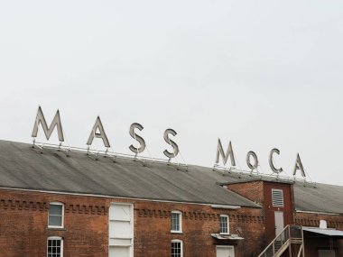 Mass MoCa sign, in North Adams, Massachusetts clipart