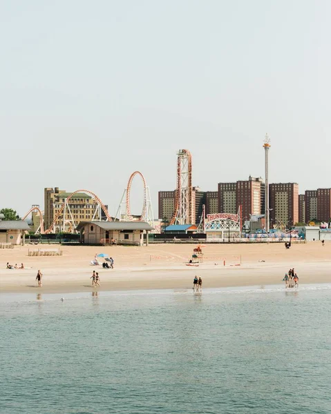 Uitzicht Het Strand Coney Island Brooklyn New York City — Stockfoto