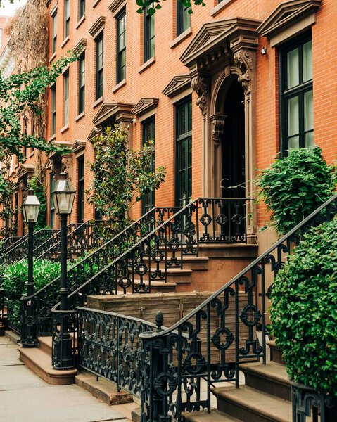 Brownstones in the West Village, in Manhattan, New York City