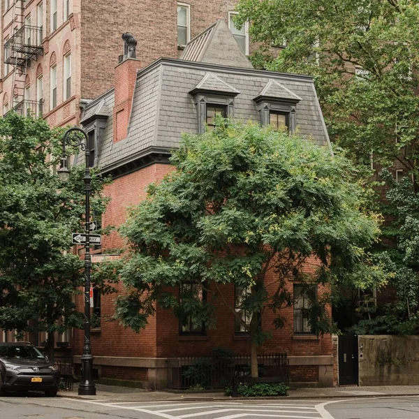 Casa Ladrillos Una Esquina West Village Manhattan Nueva York — Foto de Stock