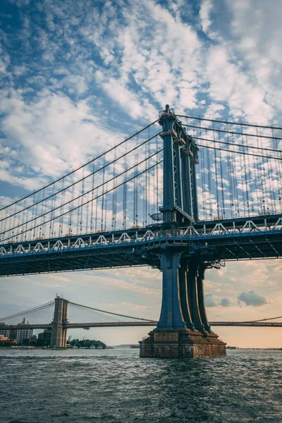 Manhattan Bridge East River Nova Iorque — Fotografia de Stock