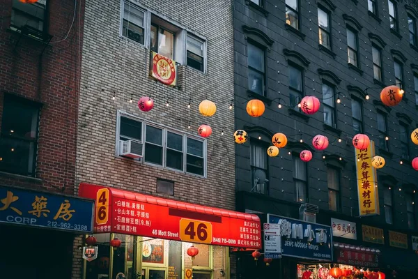 Lanternas Sinais Manhattan Nova Iorque — Fotografia de Stock