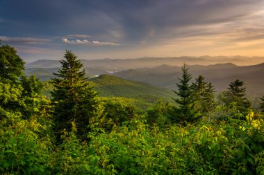 blue ridge PA Appalaş Dağları'nın gece görünümü