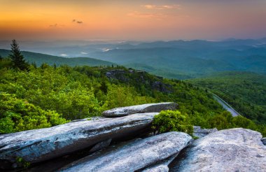 kaba ridge, blue ridge parkway Kuzey c yakın dan gündoğumu