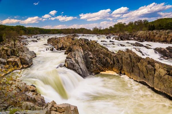 Rapids in the Potomac River at Great Falls Park, Virginia. — Stock Photo, Image