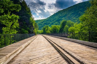 Köprü ve dağlar lehigh gorge state Park, pennsylvania. 