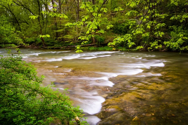 Cascades on the Conestoga River in Lancaster County Central Park — Stock Photo, Image