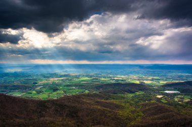 crepuscular ışınları shenandoah Vadisi, küçük st seen üzerinde