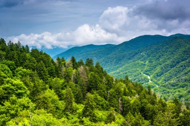 Appalaş Dağları newfound gap roa gelen dramatik görünüm