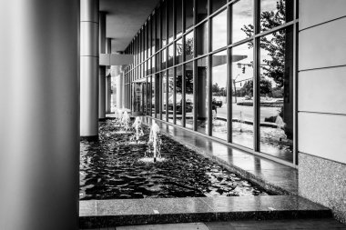 şehir merkezinde charlotte, Kuzey carol'ın modern binasında ve çeşmeler