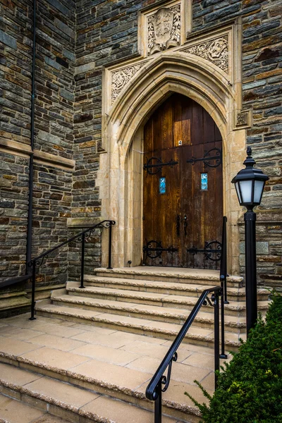 Voorste stappen van een kerk in hanover, pennsylvania. — Stockfoto