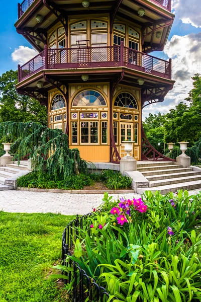 Jardin et pagode au Patterson Park à Baltimore, Maryland . — Photo