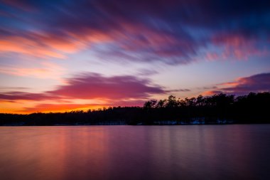 uzun pozlama, günbatımı, baltimore cou prettyboy rezervuar