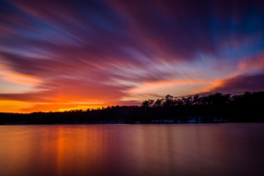 uzun pozlama, günbatımı, baltimore cou prettyboy rezervuar