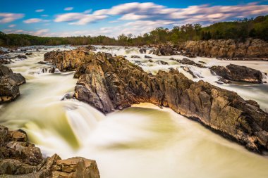 great falls Park potomac Nehri Rapids'de uzun pozlama