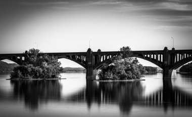 veterans memorial Köprüsü susquehan üzerinde uzun pozlama