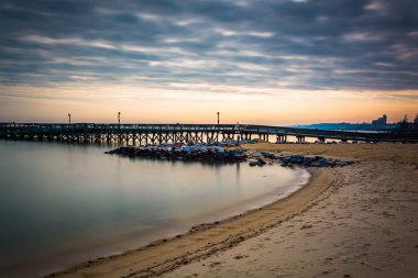 plaj ve İskele chesapeake Bay maruz içinde uzun 