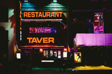 gece hayatı, gece, 7th avenue, times square, midtown manha üzerinde
