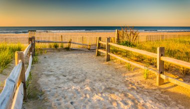 yol üzerine kum tepeleri ventnor sunrise, Atlantik Okyanusu